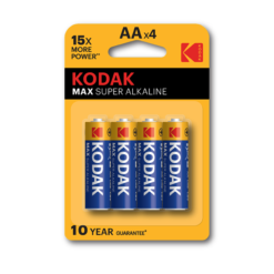 Kodak AA αλκαλικές μπαταρίες x4 pack